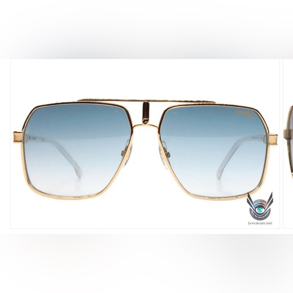 Carrera Aviator 1055/S J5G08 Gold and Blue Gradient Italian Luxury Sunglasses - Picture 12 of 15